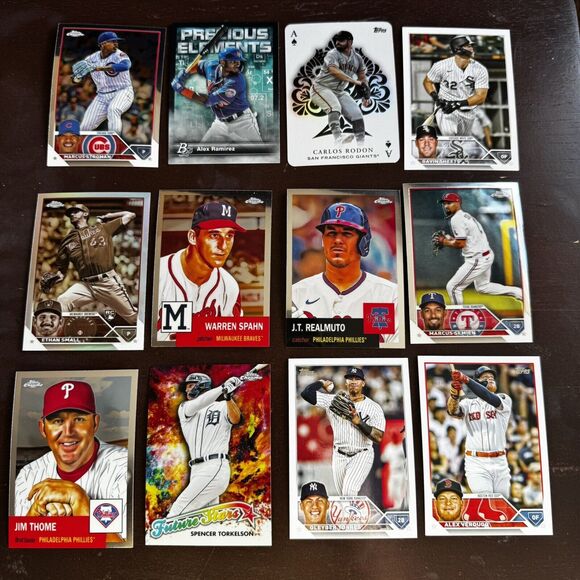 Panini Topps Bowman 100 NM Baseball Cards Lot All Stars Rookies Hall Of Gamers - Picture 4 of 9